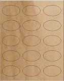 Brown Kraft Labels Oval 1 7/16 x 2 3/8 150 labels