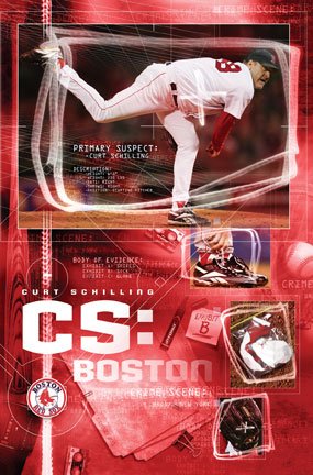 Curt Schilling Poster - Boston
