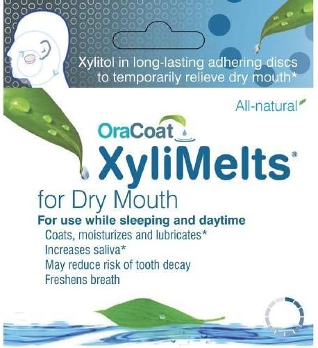 XyliMelts Discs for Dry Mouth, Mild Mint 80 ea (2 PACK) by OraHealth USA