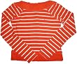 Girl's Ralph Lauren Polo Long Sleeve Shirt Orange with White Stripes Size XL(16)