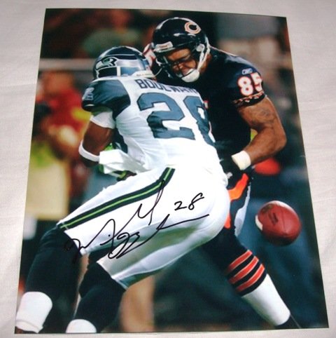 Michael Boulware Autographed Seattle Seahawks 8x10 Photo W/PROOF, Picture of Michael Signing For, Seattle Seahawks, Houston Texans, Minnesota Vikings, Florida State Seminols