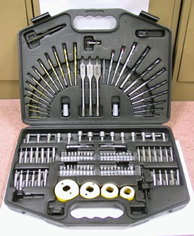 Childrens Toyshop  Tools & Hardware : Yorkcraft 125 Pc. Drill Bit Set with Free Carrying Case
