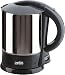 Petra WK 185.26 Cordless WasserKocher 1 l, Edelstahl-Topf, Wasserstandsanzeige innen, 1800 W Silbergrau