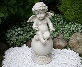 Eigenschaften   / Engel mit Schmetterling auf Kugel Skulptur Statue NEU