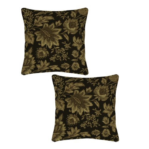 Strathwood 14 by 14 Inch Spun Polyester Pillow Set of 2 Melinda New Midnight