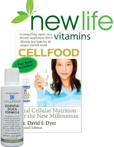 Cellfood Silica Formula with FREE Cellfood Book by Dr. David Dyer - Free Shipping offered by New Life Vitamins, trusted with your nutrition since 1998 - Limit one book per order.