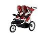 Schwinn Turismo Swivel Double Jogger, Red/Gray