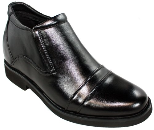 CALDEN - K882896 - 2.6 Inches Taller - Height Increasing Shoes for Men (Black Dress Boots)