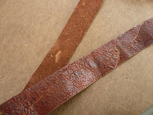 Ortu leather - Roll of Lambskin Leather Cord Laces Width 1" inch Distressed Brown - 1 Yard