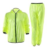 Zicac Fashion bike Riding Raincoat and Rain Pants bicycle Riding Clothes Raincoat Rain Pants Suit