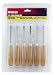 Great Neck 206 6 Piece Assorted Wood Handle Carving Tools