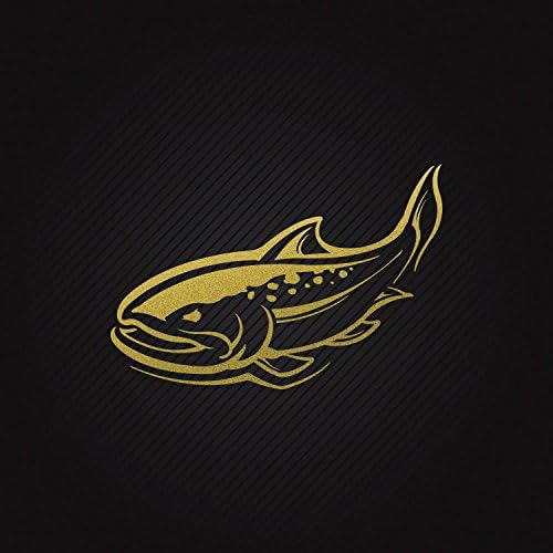 Decal Sticker River Fishing Trout Weatherproof Sailboat Specialty St Matte_Gold (18 X 12.2 In)