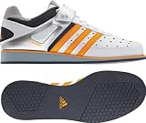 adidas Men's Powerlift Trainer Cross Training Shoe,Running White/Radiant Gold/Metallic Silver,13 D US