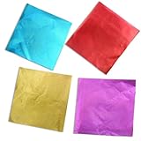 (Best choice) Amazon promotional for fashion color wrapping tin foil covered chocolate shaped Aluminum Foil Embossing Paper baking 10*10 cm 100pcs
