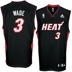 adidas Miami Heat #3 Dwyane Wade Black Replica Basketball Jersey