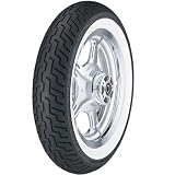 Dunlop D404 Cruiser Motorcycle Tires w/ Free B&F Heart Sticker - Wide White Wall - 150/80-16 / Front