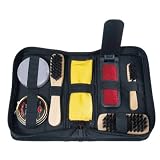Produkt-Bild: 7-teiliges Schuhputzset im Etui inkl. Creme und 3 B&uuml;rsten