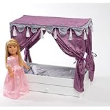 For American Girl Doll Canopy Bed & Trundle Storage - 18' Inch Dolls Furniture