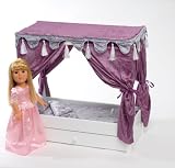 For American Girl Doll Canopy Bed & Trundle Storage - 18