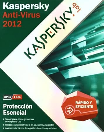 Kaspersky Antivirus 2012  3 licencias - base - 1 año