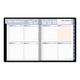 AT-A-GLANCE® 76-PN01-05 Breast Cancer Weekly/Monthly Appointment Book, 8 x 9-7/8, Black