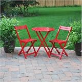 51WFikuTbZL. SL160  Kingman Products Bayside White Resin Wicker 3 Pc. Bistro Set
