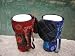 20" x 12" Djembe and hand Drum Bag - Adjustable Backpack Straps - Extra Padding and 2 Zippers - BLUE Celestial Design