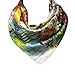 Allydrew Charmeuse Silk Neckerchief Square Scarves, Cottage