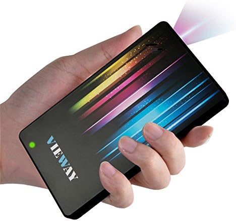 Vieway Pico Projector Ultra Slim Beam Projector 20 Lumens(max 20 + Alpha Lumens) Hdmi / MHL Portable Mini Projector for Movies, Presentations, Photo Sharing & More - Includes Tripod & Carrying Case - Compatible with Most Smartphones, Tablets & Laptops - Vpl-204