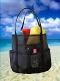 Black Mesh Beach Tote - Family Size Whale Bag