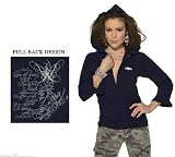 Denver Broncos Women's Full Zip Ruffled Hoody - by Alyssa Milano
