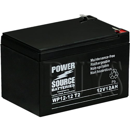 BATLIQ1013, SW12120, UB12120 F2, ES12-12 F2, SLA10-12-T25, NP12-12T, NP12-12 F2, REC12-12, EV12120, CP12120, CP12120D Replacement Battery 12v 12ah WP12-12 T2 .250 Sealed AGM for Pride Mobility Go Go, MK, Universal Power, Sunnyway, Yuasa, Genesis, Rhino, Vision Mobility Scooter