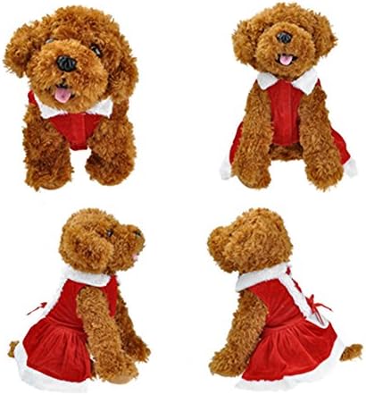 Yoption Dog Puppy Pet Christmas Skirt Santa Claus Dress Costume Dog Outwear Coat Apparel (S)