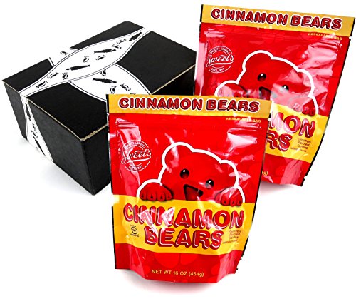 Sweet's Cinnamon Bears, 1 lb Bags in a BlackTie Box (Pack of 2)