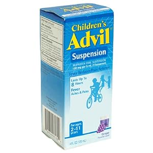 Advil Ibuprofen Oral Suspension, 100 mg, Grape 4 fl oz (120 ml)