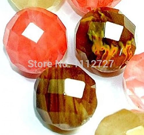 JuliesDeal New 4-14mm Faceted Watermelon Tourmaline Jasper loose Beads jewelry Natural Stone 15'' £¨color:6mm£©