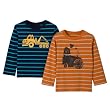 Infant Boys' Circo&reg; 2pk Long-sleeve Tee - Navy Stripe/Orange Stripe