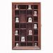 Kitchen & Housewares : Wood Collector Wall Mount Thimble Glass Cabinet Case