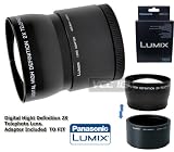 PANASONIC DMW-LA3 ADAPTER TUBE + 2X 55MM black Telephoto Lens FOR DMC-FZ18 FZ28 FZ35 FZ38