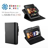 Exact 360 degree Rotary case for Amazon Kindle Fire HD 7 Black(with Auto Sleep/Wake) ~ Exact