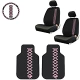 Pink Lace Auto Accessories Interior/Exterior Combo Kit Gift Set – 7pc – Low Back