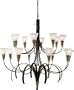 Landmark 08044-BKG Equinox 16-Light Chandelier, 46-Inch, Black with Gold Highlights