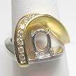 14K Two-Tone Gold Diamond Ring Semimount