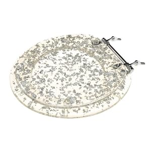 Deluxe Plastic Toilet Seat with Metal Hinges, Silver Foil