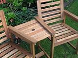 Rondeau Promotion Garden Patio Furniture Companion Love Tete a tete Bench WITH FREE GREEN CUSHION - LIMITED OFFER