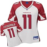 Reebok Arizona Cardinals Larry Fitzgerald Women's Replica White Jersey Small