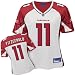 Larry Fitzgerald White Reebok Replica Arizona Cardinals Women's Jersey - Small