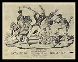 Spanish copper engraver beginning of the 19th Century (Militia soldiers bury the servile or reactionaries) White Wood-Mounted Art Poster Print - 13