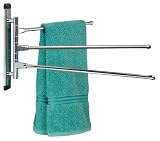 Polder 5312-75 Mounted 3-Arm Swivel Hand Towel Holder, Stainless Steel