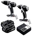 Panasonic EYC105LR Cordless, Battery Powered, Rechargeable 14.4V Drill Driver / Impact Wrench Combo Kit
